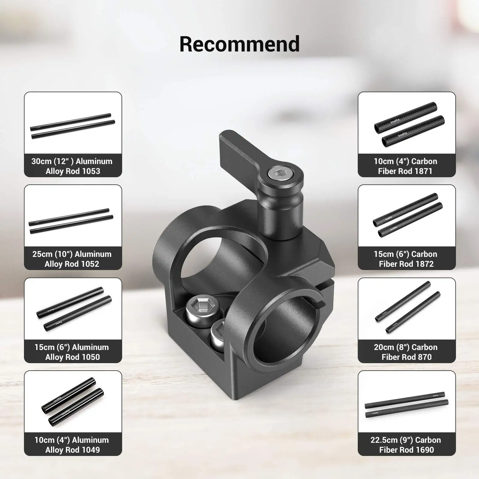 15mm Rod Clamp Single Rod Mount for EVF Mount 15mm Rods Support System Microphon