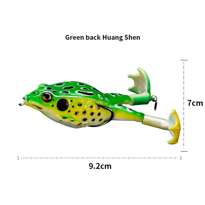 1pc Frosch Köder Doppel Propeller Bein Silikon Weichen Köder 13,5g, 9,2 cm High Carbon Stahl Doppel Haken angeln Getriebe Zubehör – Detail 4
