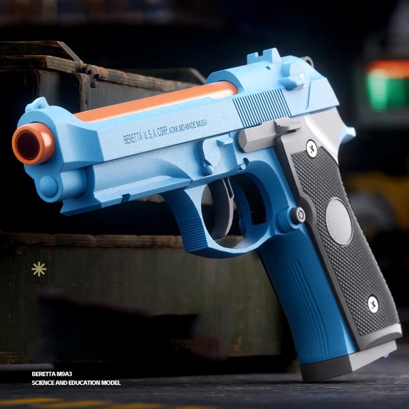 M92 Pistol Shell Throwing Continuous Firing Blowback Soft Bullet Gun Empty Hanging Birthday Gift toy guns