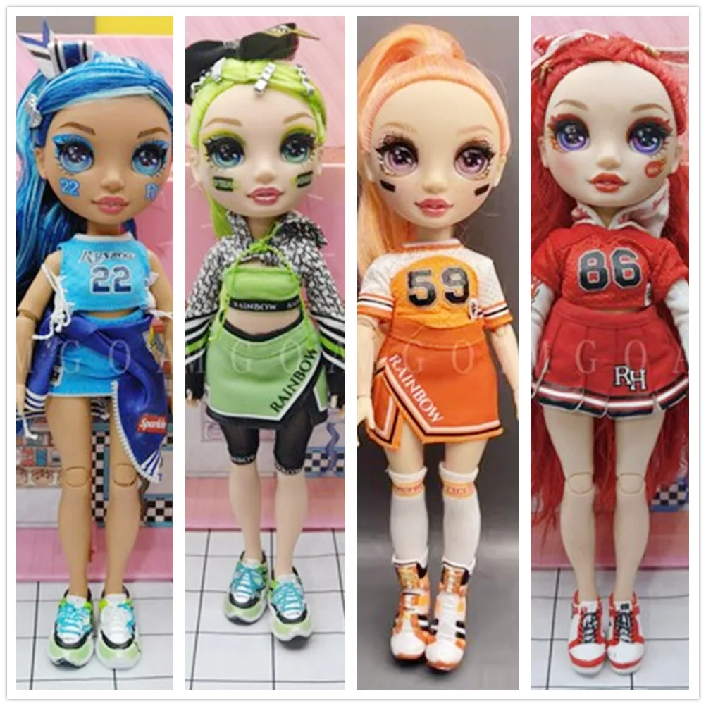 Originale Lol Doll Surprise Omg Rainbow Girl Occhi 3D Capelli Colorati Cheerleading 11 Articolazioni Big Sister High School Girl Doll