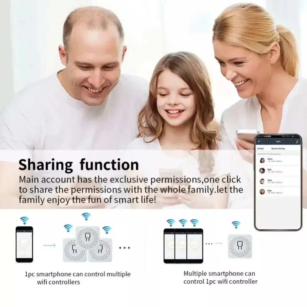 WiFi Smart Light Switch Module with Voice Control