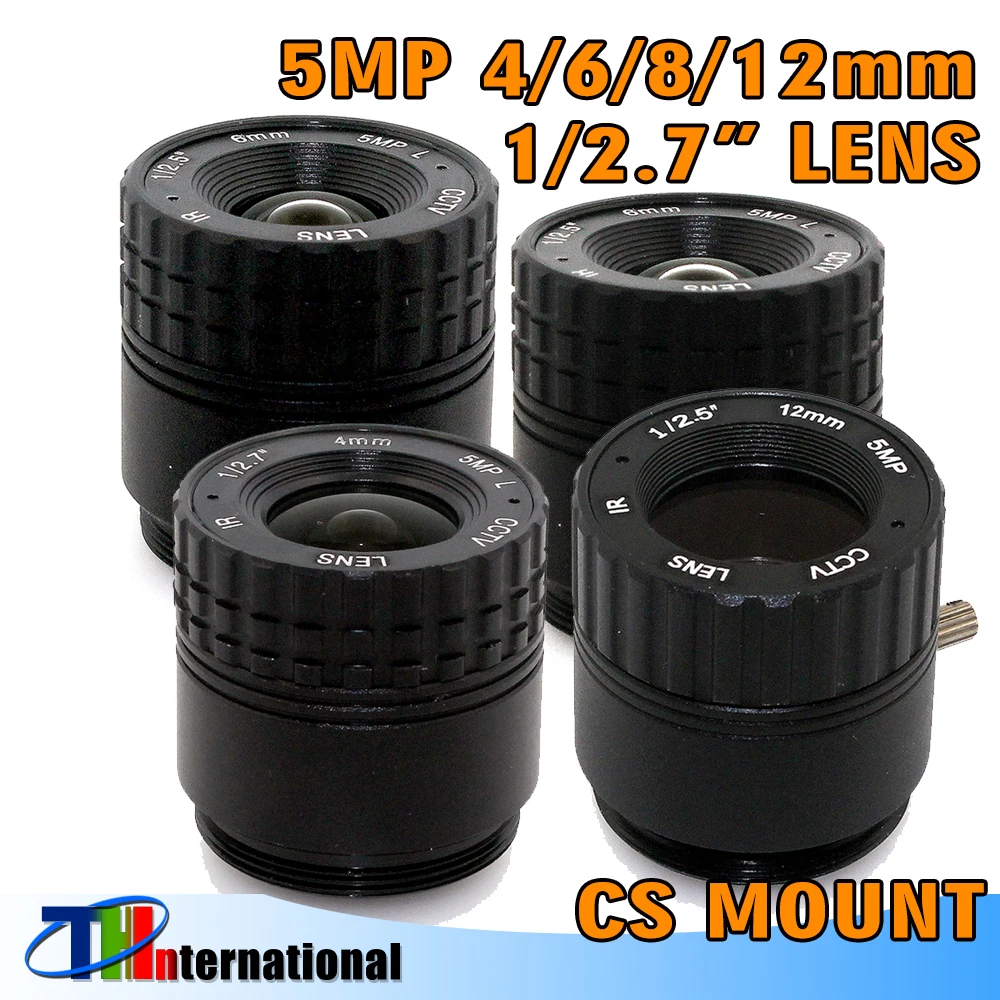 5MP 8mm 12mm 16mm Lens CS Mount Fixed 1/2.5 inch CCTV Lens For HD 1080P/4MP/5MP AHD Camera Box Camera Explosion Proof Camera 3mp 8mm 12mm 16mm cctv lens 1 2 5 ir board lens m12x0 5 mtv fixed for ip camera