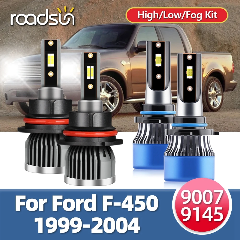 

Roadsun LED Car Headlight Bulbs Hi/lo Beam Fog Lights 16000LM Auto For Ford F-450 F450 Lamps Luces 1999 2000 2001 2002 2003 2004