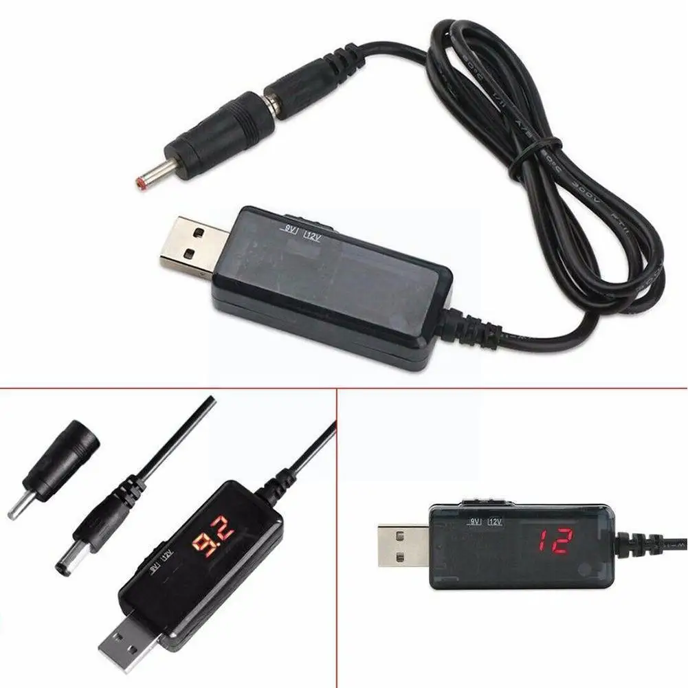 Usb To Boost Converter Cable 5v 9v 12v Adjustable Regulator Power Transformer Led Voltage Volt Display V7h9 | Электроника