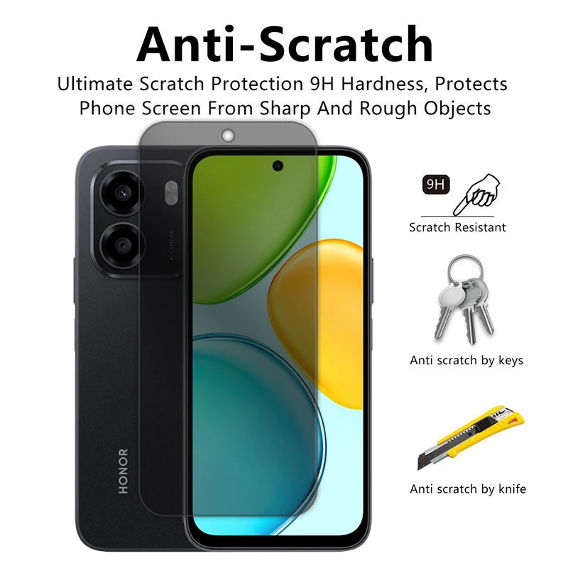 For Honor X6E Tempered Glass Privacy Screen Protector - 2.5D Enhanced Protection