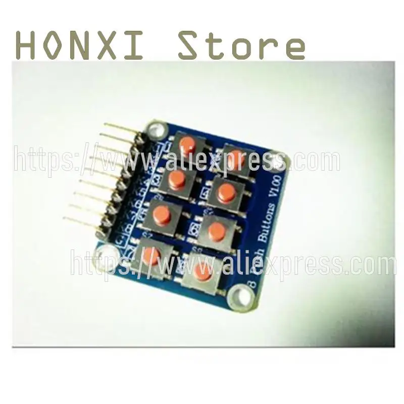 

2PCS Micro switch 2*4 matrix keyboard eight key independent single-chip microcomputer extended keyboard module