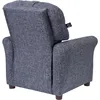 THE CREW FURNITURE Traditional Kids Recliner, Toddler Ages 1-5 Years, Home Décor Polyester Linen, Gray 6