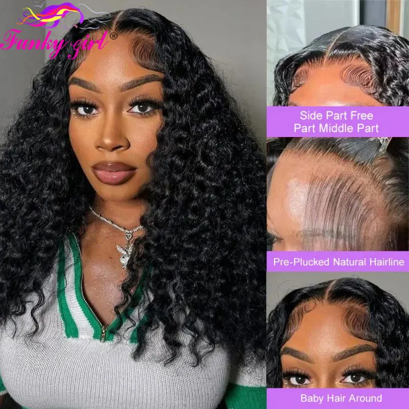 12A Burmese Curly 13x4 Lace Frontal Wig 180% Deep Curly Wave 13x6 Lace Front Wig Pre Plucked Brazilian HD Transparent Lace Wigs 2