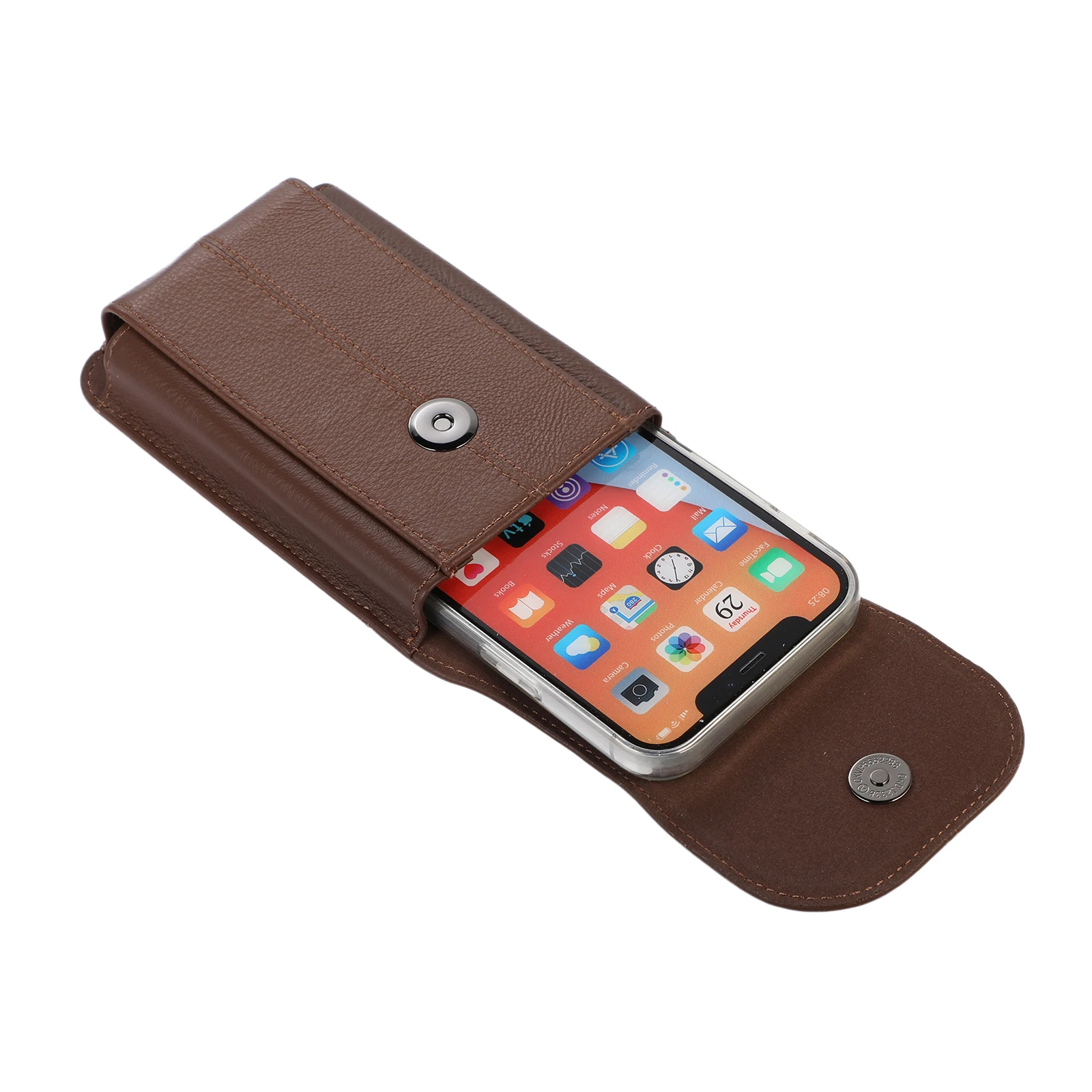 Leather Men’s Waist Bag Belt Clip Phone Case Holster Pouch