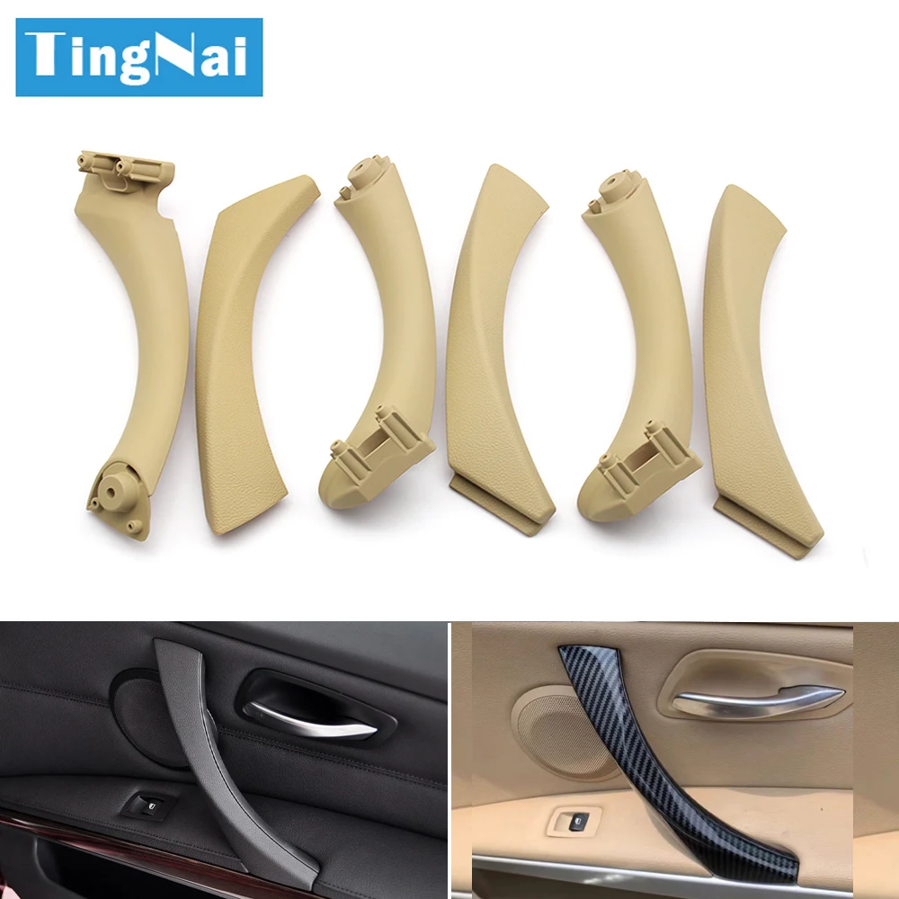 Copertura maniglia porta in pelle per BMW X5 E53 - Set autentico nero