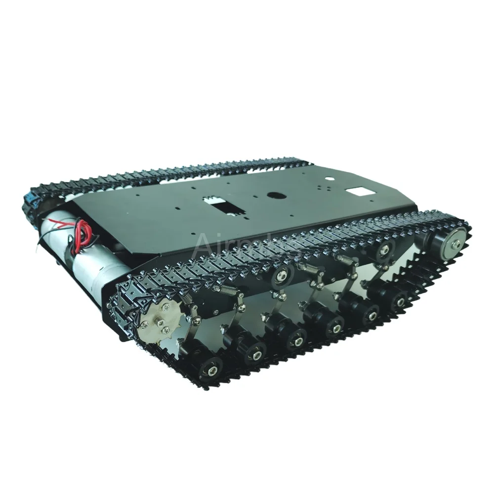12KG 실제 하중 금속 서스펜션 크롤러 탱크 섀시 충격 흡수 로봇카 캐터필러 2WD DC 12V 모터 포함