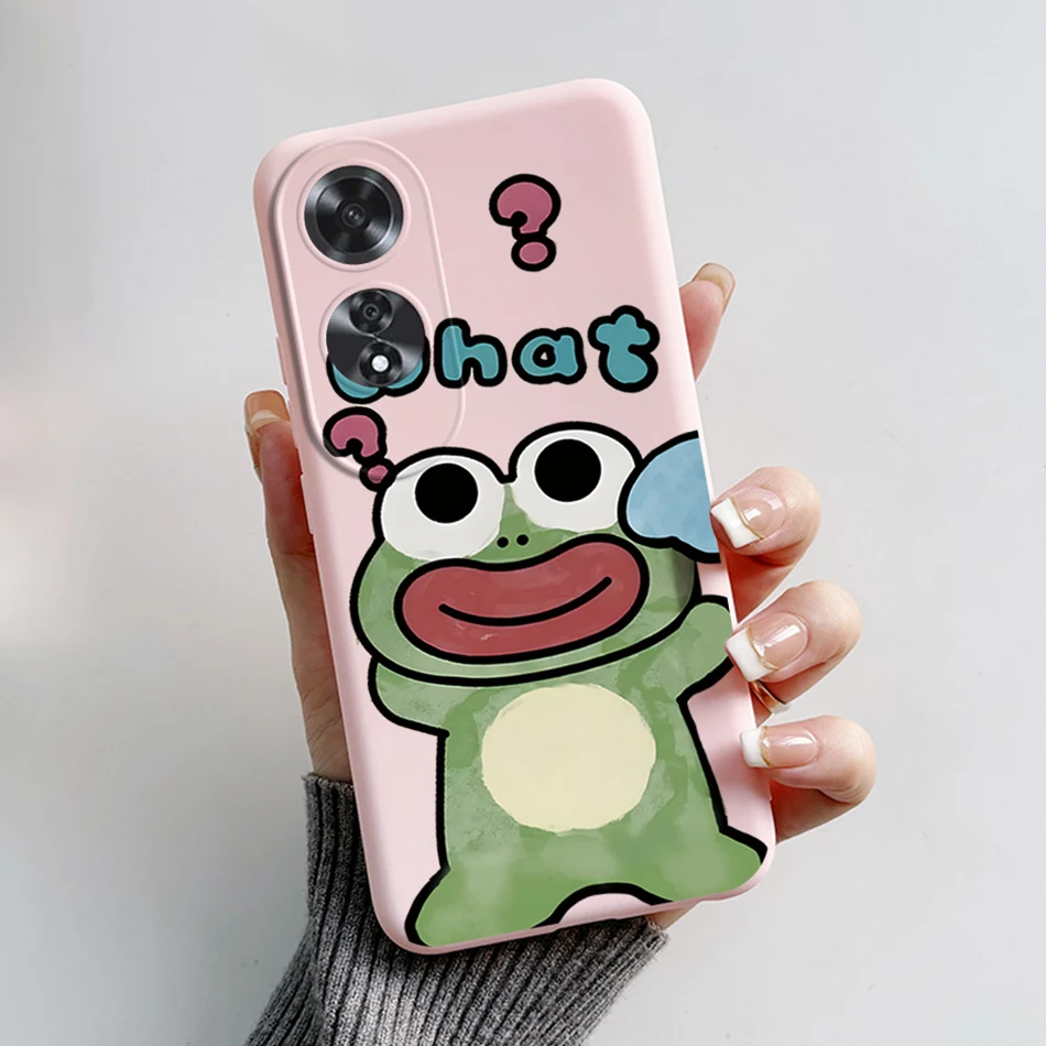 Cute Bear and Frog Cartoon Painted Shockproof Soft Silicone Back Cover Case