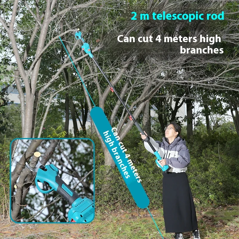 Electric Chain Saw Pruning Cutter Long Pole Chainsaw Garden Pruner Shears By DIY Gardeners With Brushless Lithium Battery