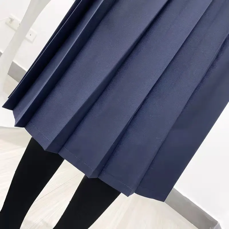 Japanese School Uniform Japanese Schoolgirl Skirt Japanese JK Uniform Student College Pleated Skirt Female Korean Sailor Navy School Uniform High Waist Skirt For Girls