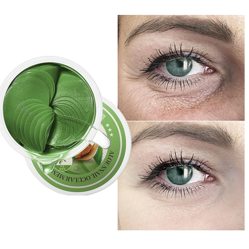 Aloe Eye Patches Mask Under Eye Collagen Face Skin Care Hyaluronic Acid Gel Anti Wrinkle Aging Remove Dark Circles Eye Bag 24k gold collagen under eye mask
