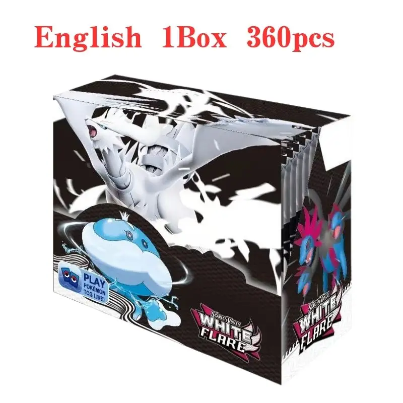 360 Pok&eacute;mon Black Dragon White Dragon Card Pok&eacute;mon Booster Sword Shield Series Pet Elf Flash Card