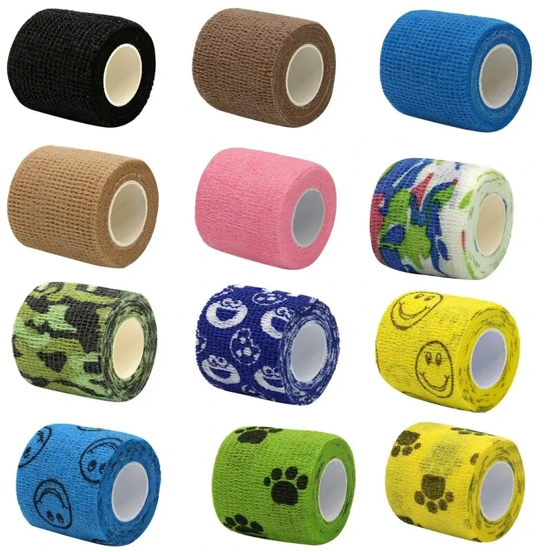 4.5m Colorful Sport Self Adhesive Bandage Elastic Bandage Wrap Tape Elastoplast for Knee Support Pads Finger Ankle Palm Shoulder