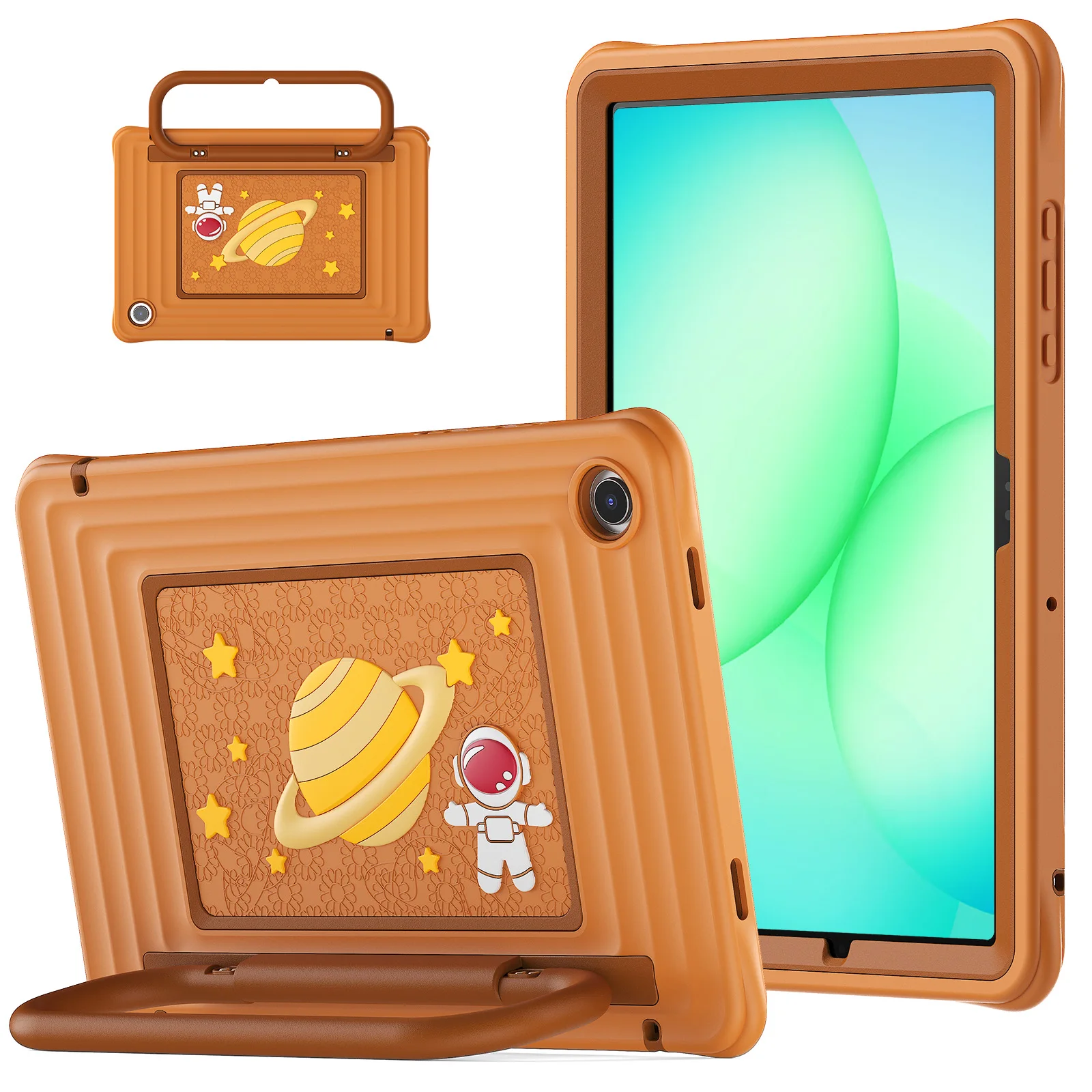Kids Protective Case with Rotating Handle Stand and Soft Silicone Shockproof Cover