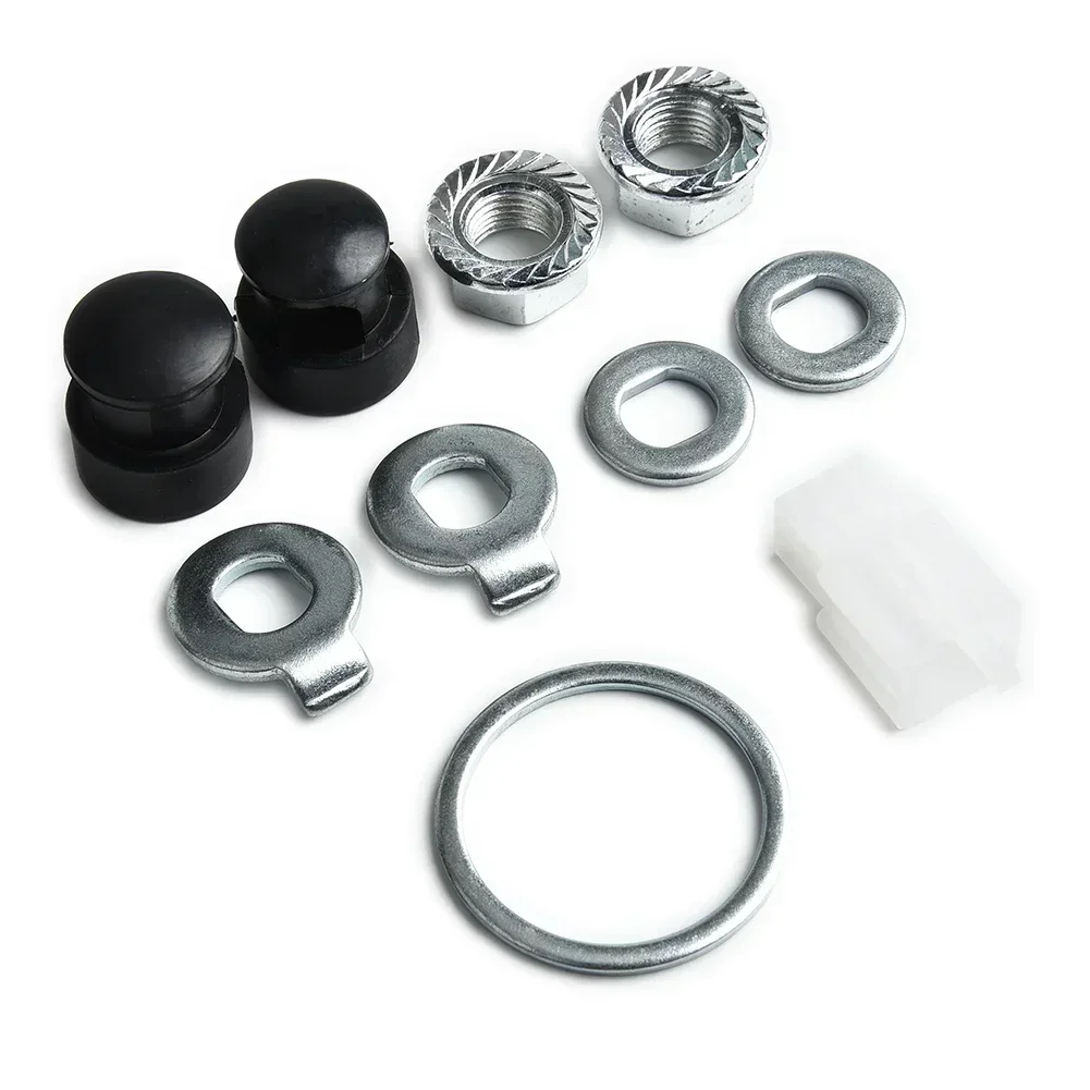 Jeu De Contre-écrous Et Rondelles M14 Pour Axe De Moteur / Moyeu De Vélo électrique - En Acier, Neuf