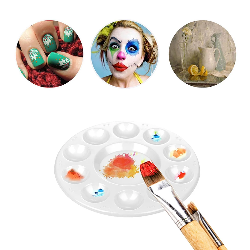 Paint Tray Palettes 15pcs 10 Wells Plastic for Acrylic Oil Watercolor Craft DIY Art Painting