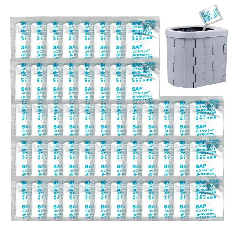 50pcs Portable Urine Coagulant Liquid Waste Gelling Tool Urine Absorbent Powder For Outdoor Camping Traveling Vehicle Supplies 6
