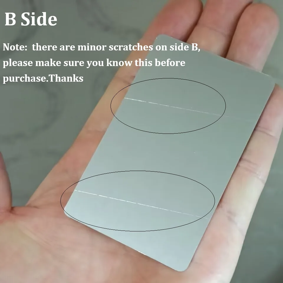 Thickness 1.5mm Anodized Matte Finish Silver Aluminum Metal Business Card For Laser Engraver Engraving