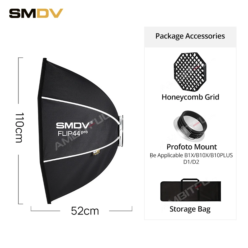 SMDV FLIP 90cm 36 Pro 110cm 44 Pro Octagon Quickly Release