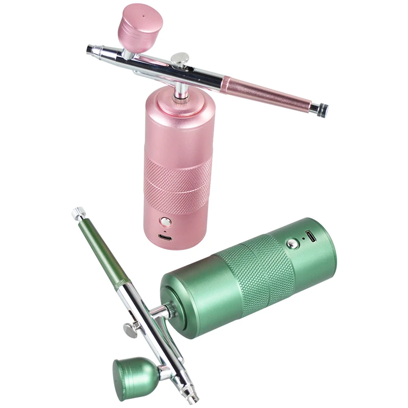 Airbrush Portable Mini Nail Air Brush Compressor Kit for Art Manicure Craft Pastry Model Paint Moisturizing Nano Sprayer Gun