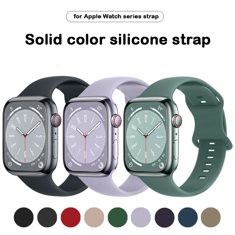 Cinturino In Silicone Per Cinturino Apple Watch 44Mm 40Mm 45Mm 41Mm Ultra 49Mm 42Mm 38 44 45Mm Bracciale Apple Watch Series 7 8 Se 3 4 5 6