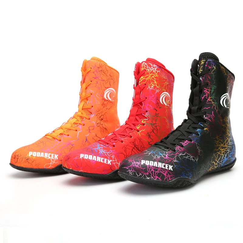 Luxury Boxing Footwears Anti Slip Boxing Sneakers Professional Wrestling Shoes Men Women Breathable Wrestling Sneakers