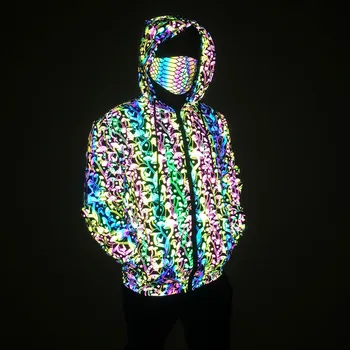Holographic Reflective Mushroom Pattern Jacket 1