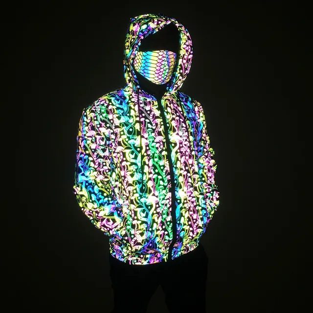 Holographic Reflective Mushroom Pattern Jacket 1