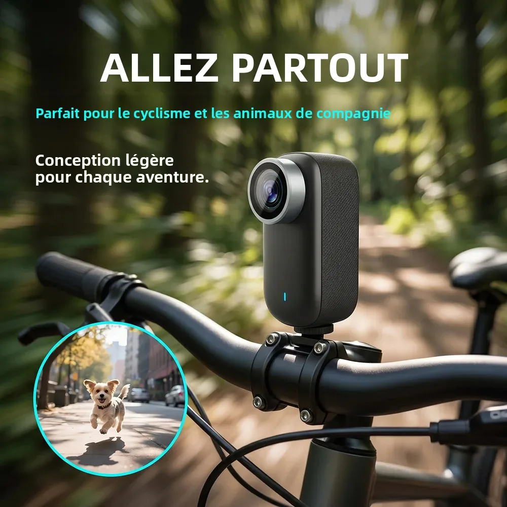 Gimbal Caméra 4K Stabilisateur Noir/Blanc 64Go ou Sans Carte