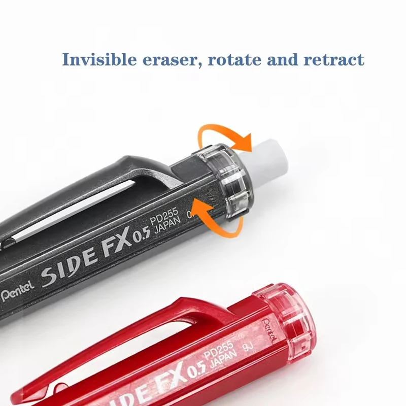 Japan Pentel Mechanical Pencil PD255 Side Press Active Pencil 0.5mm Drawing Stationery School Office Accessories