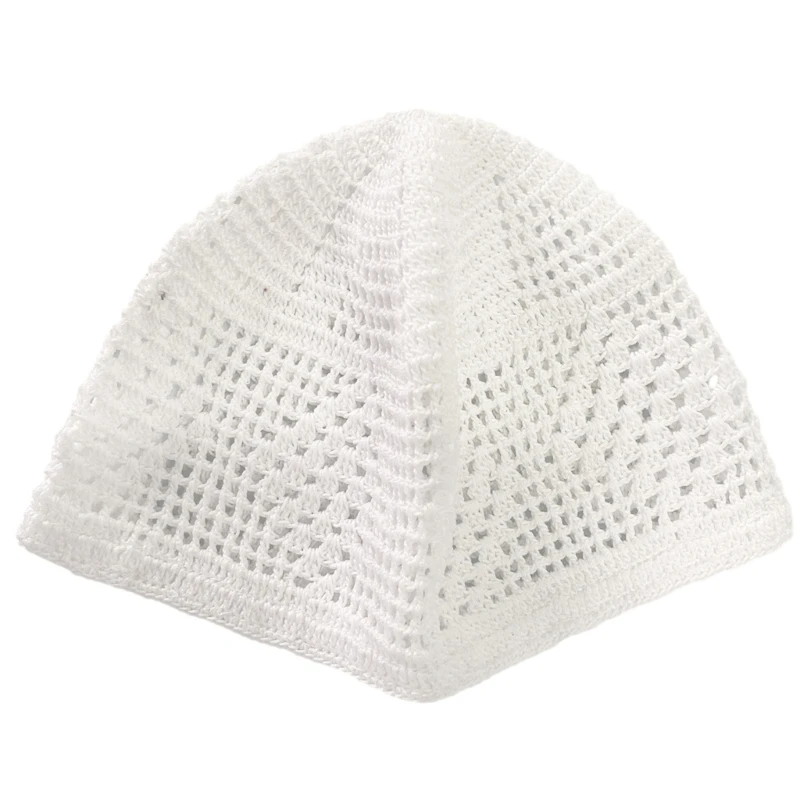 

Casual Adult Hollow out Hat Inner Hat Traditional Hat Casual Muslin Hat for Pray