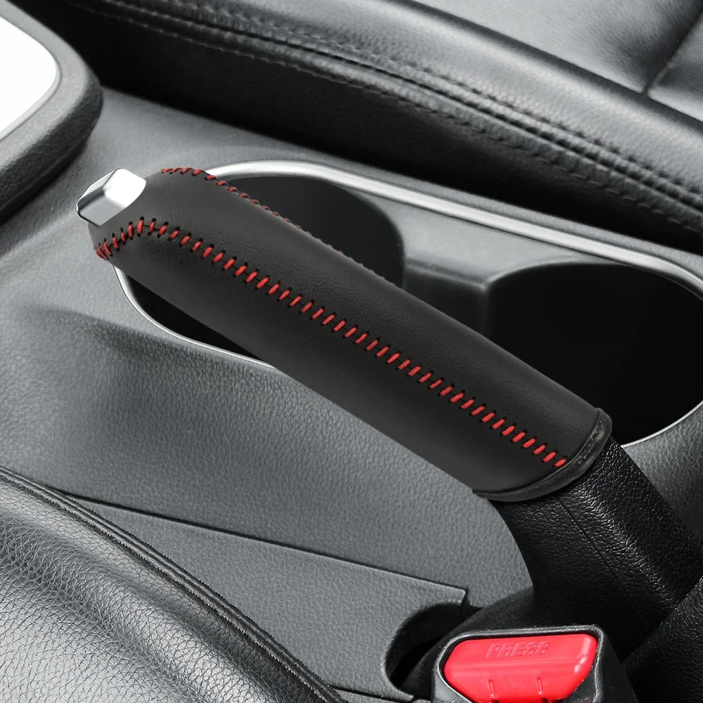 Car Leather Gears Handbrake Cover for BMW E90 E60 E70 E87 1 3 5 6 Series M3 M5 X1 X5 X6 Z4 hand brake cover