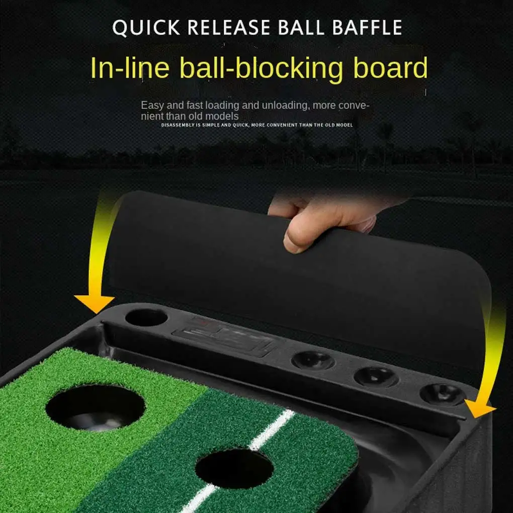 

Indoor Folding Golf Training Mat Putting Practice Trainer with Holder