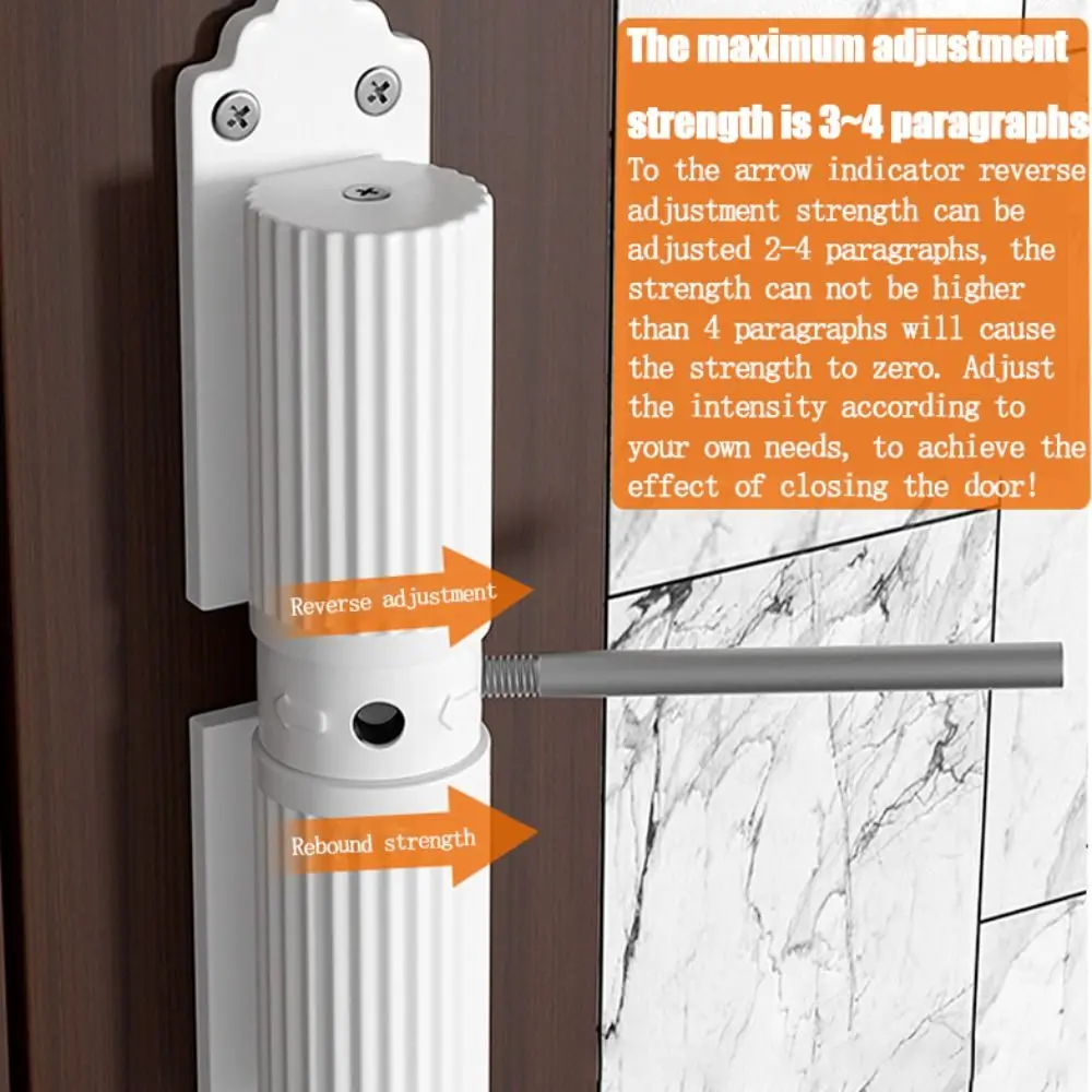 Sturdy Spring Automatic Door Closer Adjustable Mute Door Closing Device Invisible Aluminium Alloy Stopper Children's Room