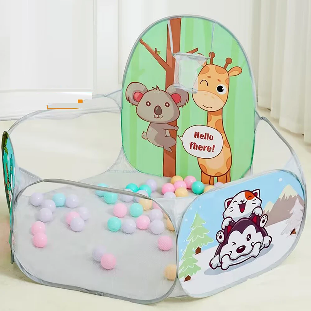 1.2M Baby Big Ocean Ball Pit Playpen Tent Indoor Outdoor Toys Animal Ball Pool with Basket for Kids Children Playtent Kids Gift