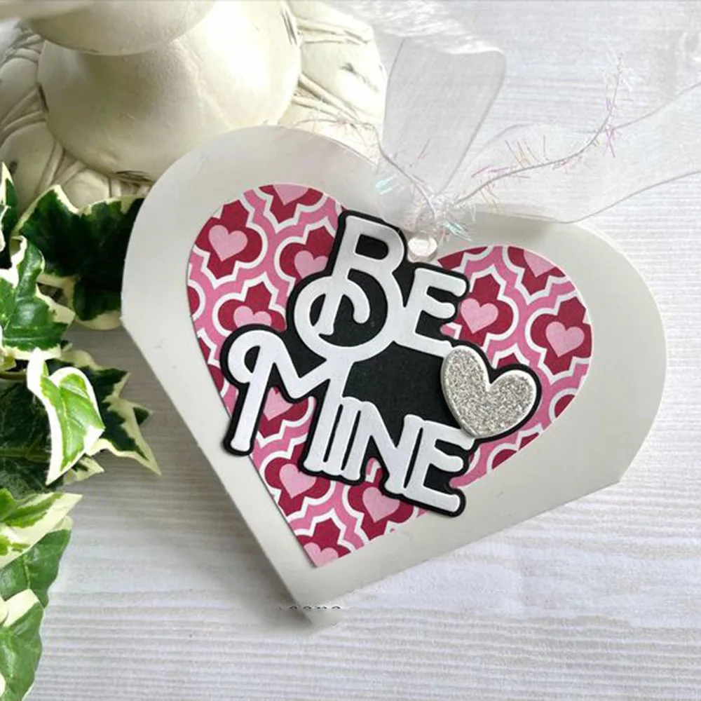 

Be Mine Heart Metal Cutting Dies Stencils for DIY Scrapbooking Decorative Paper Craft DIY Paper Cards Making