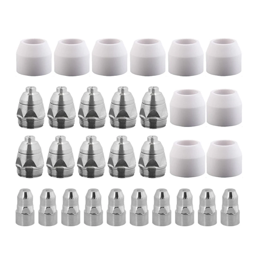 

80A Cutting Electrode Tip Cup Consumables For P-80 P80 Plasma Cutter Torch Parts Kit Hole Dia 1.5 Mm Welding Accessories