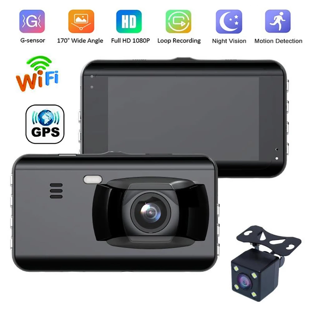 

Car DVR WiFi Full HD 1080P Dash Cam Rear View Vehicle Camera Drive Video Recorder Night Vision Auto Dashcam GPS Car Accessories