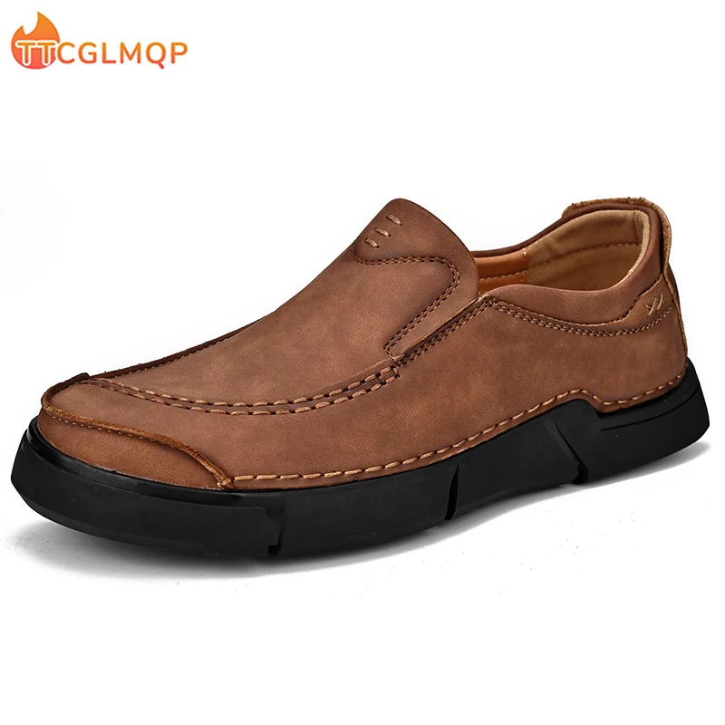 

Brand Soft Genuine Leather Men's Shoes Breathable Driving Shoes Designer Outdoor Men Loafers Casual Flat Shoes Fashion Moccasins