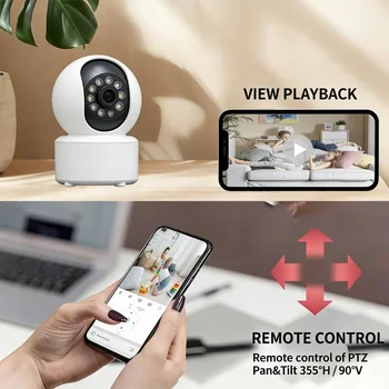 Pet Dog Camera with Phone App, 5G/2.4GHz WiFi Indoor Security Baby Camera, 360° Pan & Tilt, 2-Way Audio, Night Vision 2026New 1