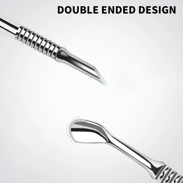 Dual-Purpose Cuticle Pusher, Stainless Steel 2