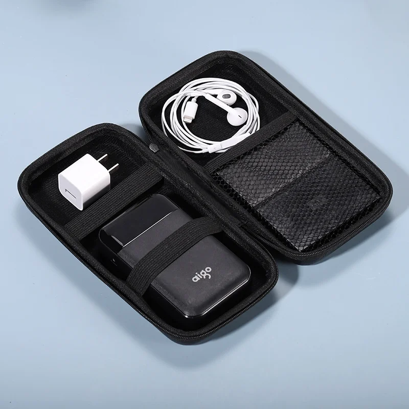 Eva Zipper Bag Mobile Phone Charger Protection Bag Mobile Hard Disk Case U Disk Data Cable Headphone Min Storage Pocket Pouch