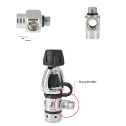 Diving Diverter Anti-oxidation Compact 3 In 1 Diving Oxygen Cylinder Head Diverter Valve Regulator Valve Regulator