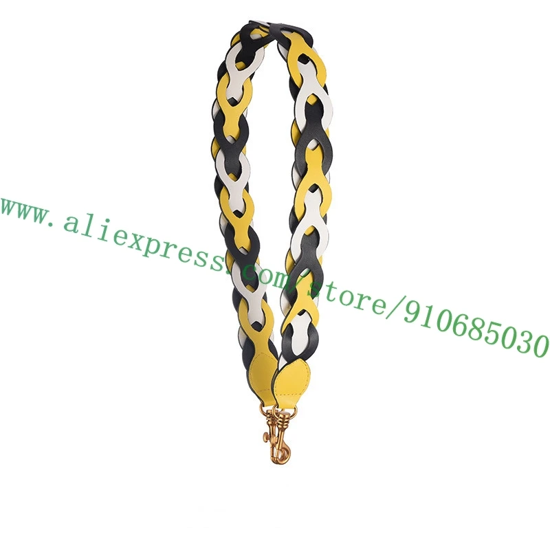 Top Quality Genuine Calfskin Bag Strap For Luxury Lady Handbag Women Shoulder Carrying Belt Twisted