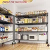 Storage Shelves 75.6" H Wire Shelving Unit with Wheels 2500LBS Heavy Duty Metal Shelves for Storage Adjustable 2