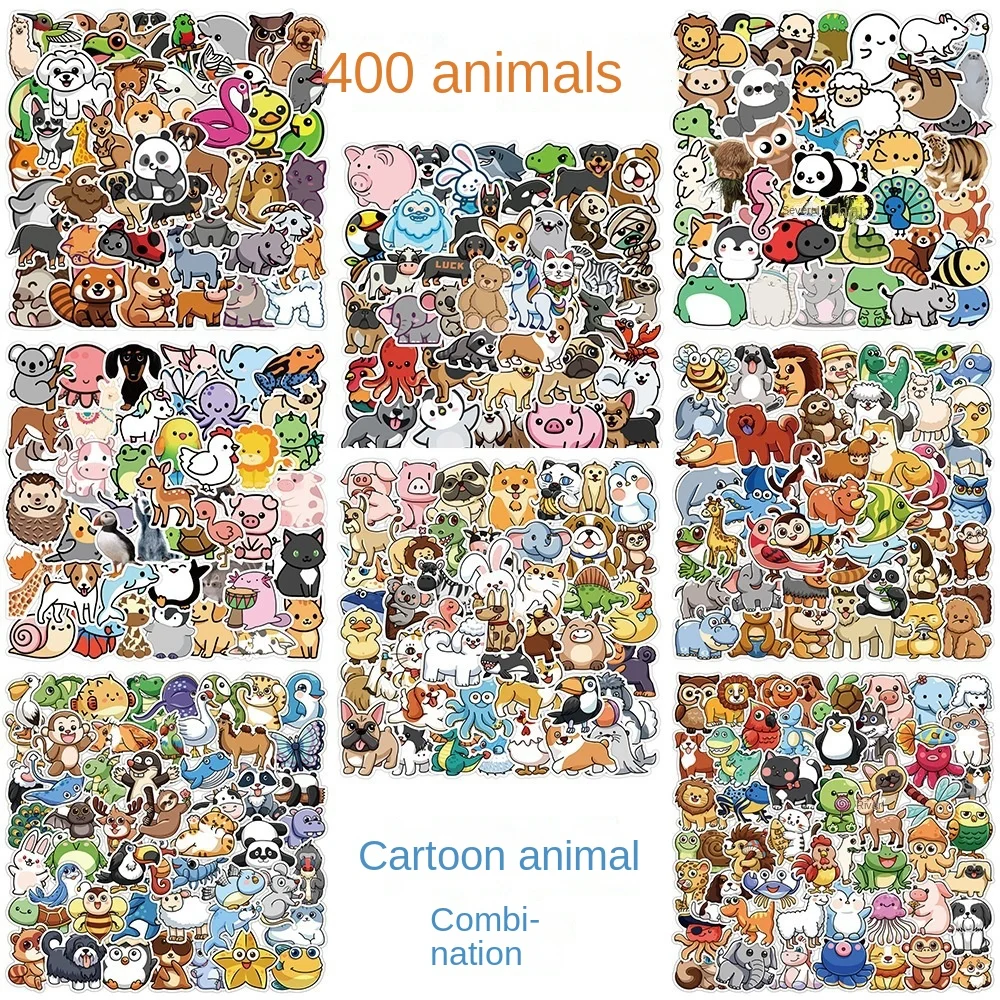 50pcs Creative Cartoon Cute Small Animal Graffiti Stickers Phone Laptop Car Diy Children Stationery Helmet Decoration Stickers baby helmet hat protector walkhead toddler safety anti collision learnpad infant children tool accessories pink